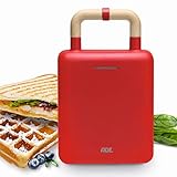 ADE Waffeleisen Sandwichmaker 2in1 KG2006 auswechselbare Platten, Sandwichtoaster mit...