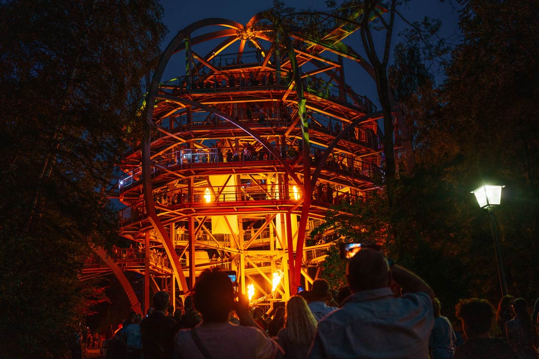 das Wipfelleuchten im Harz