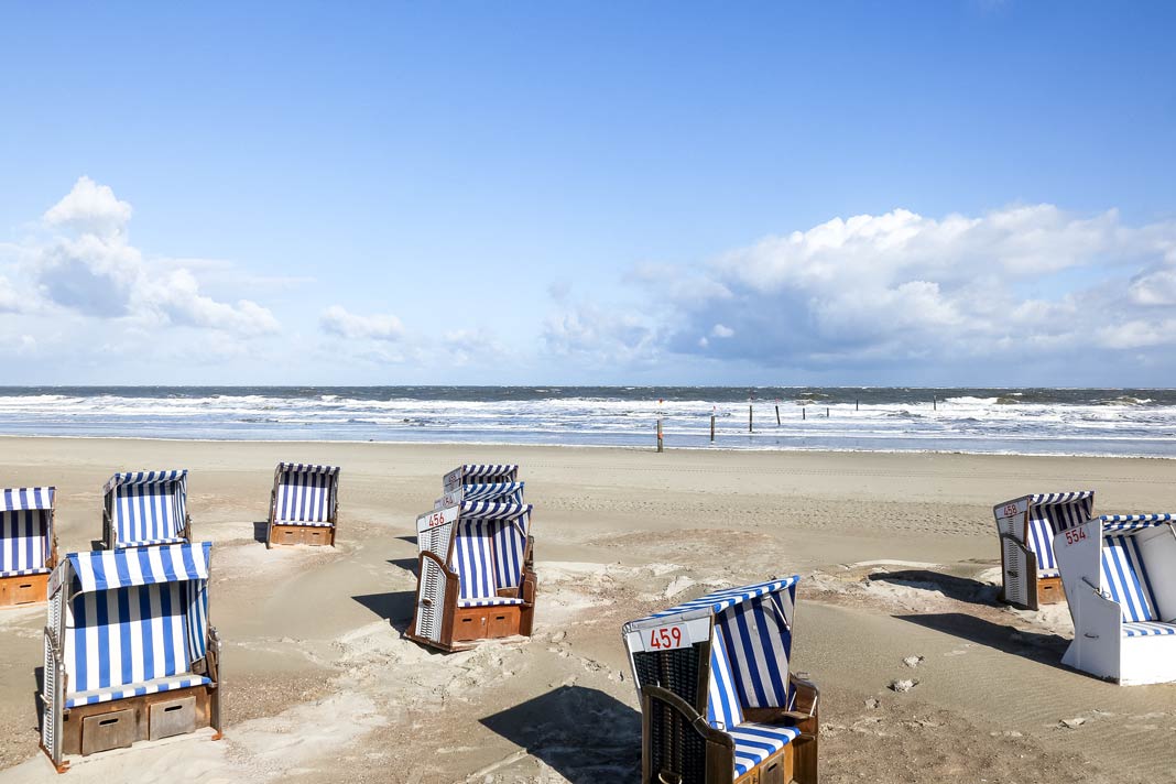 Strandkörbe am Nordstrand Norderneys