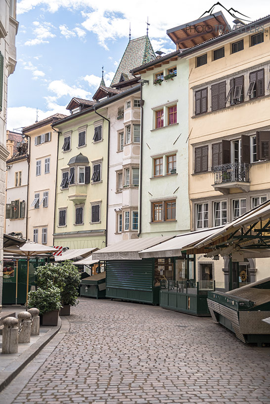 Der berühmte Obstmarkt in Bozen