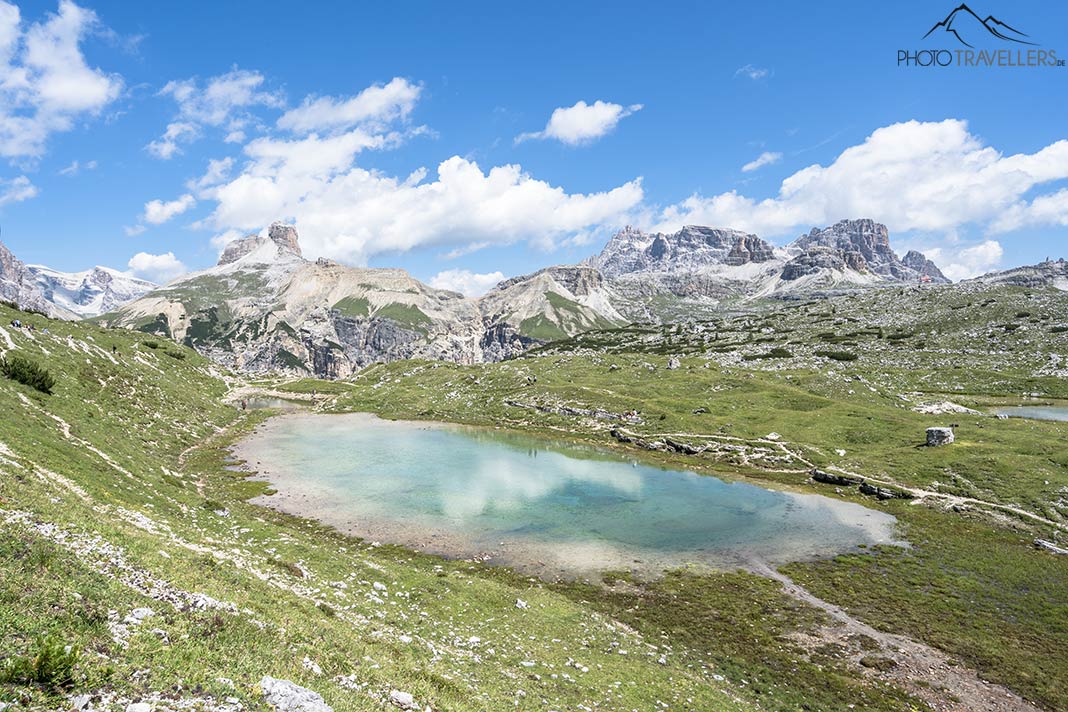 Blick auf die Drei-Zinnen-Seen