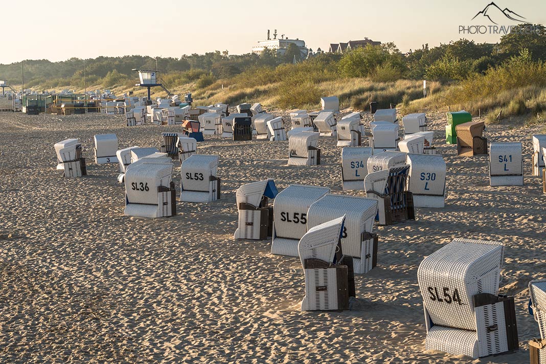 Begehrte Strandkörbe an der Ostsee