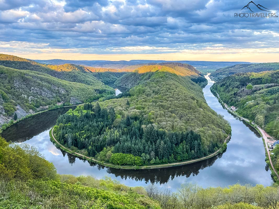 Blick von oben auf die Saarschleife