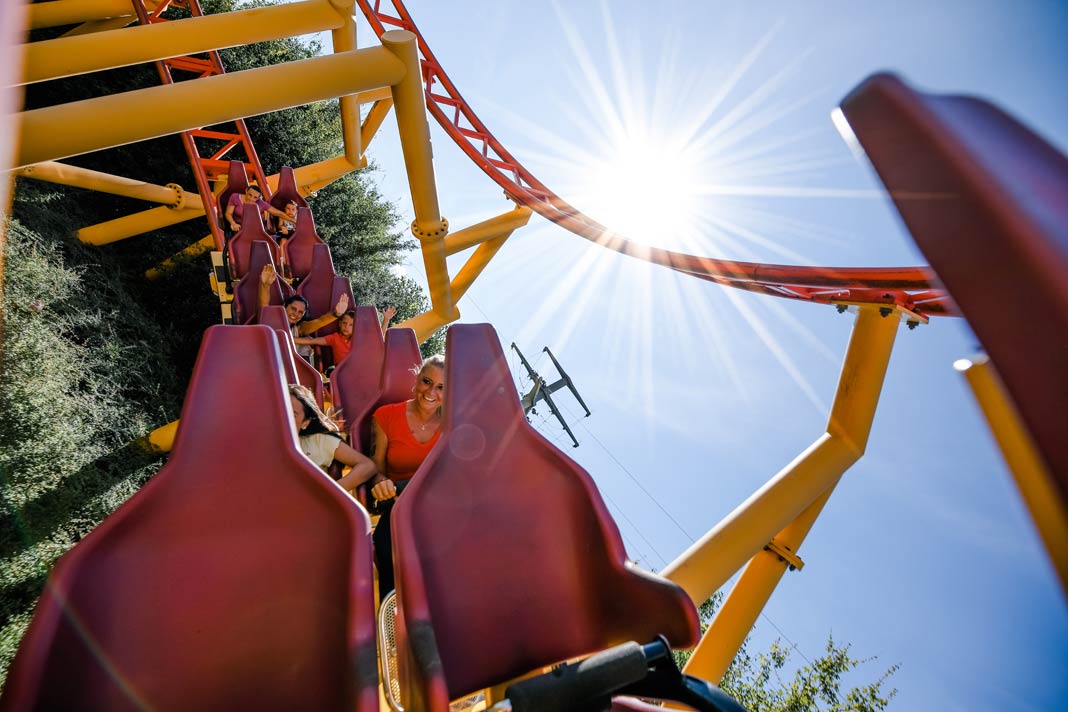 Eine Achterbahn im Schwaben Park