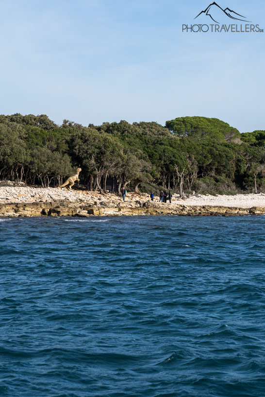 Ein Dinosaurier auf der Insel Veliki Brijun im Nationalpark Brijuni