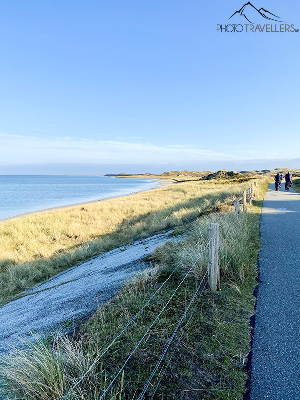 Ein Fahrradweg auf Sylt